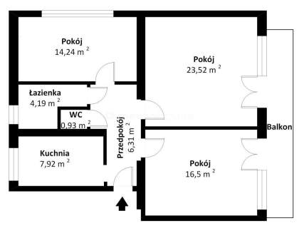 Przestronne, dobrze skomunikowane 3 pokoje