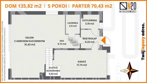 Nowoczesny bliźniak z garazem dz.8 a