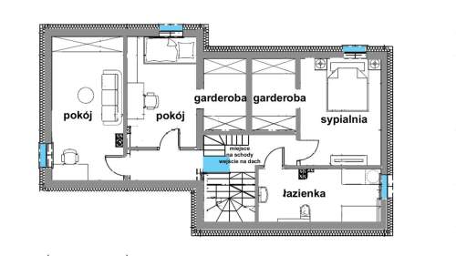 BEZ PROWIZJI - 4 pokoje, 2 garderoby, garaż, 2 łaz