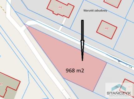 Działka z Warunkami Zabudowy 968 m2 Osiedle Chop