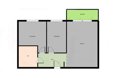 Centrum apartamentowiec 3 pokoje 47 m2, parking