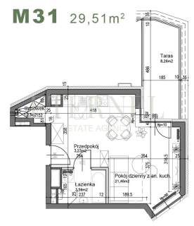 Kompaktowe mieszkanie 1-pokojowe 29,51 m Czyżyny