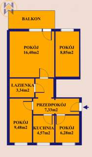 TYLKO U NAS 4 pokoje, 56m2, balkon, piwnica