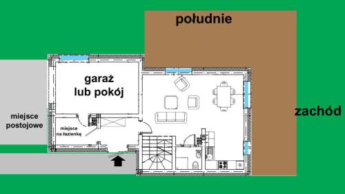 BEZ PROWIZJI - 4 pokoje, 2 garderoby, garaż, 2 łaz