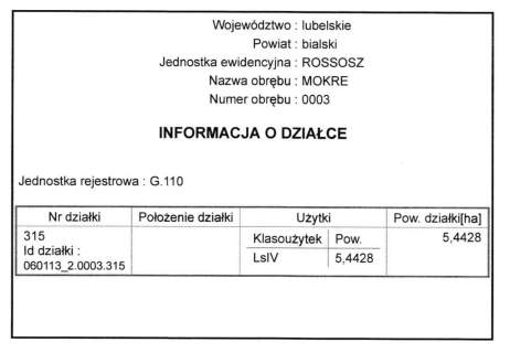 Działki leśne do sprzedaży Mokre gm. Rossosz