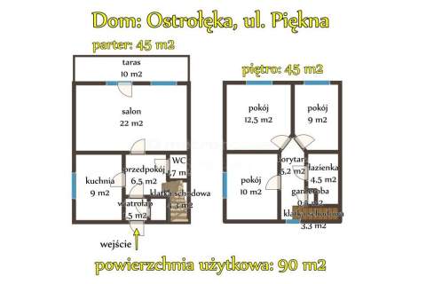 Ostrołęka dom przy ulicy Pięknej