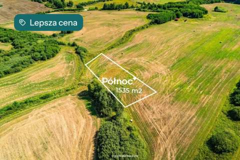 Działka z plażą nad jeziorem Narie