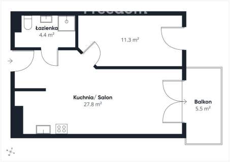 Mieszkanie 43 m2 z widokiem na Jezioro Kortowskie