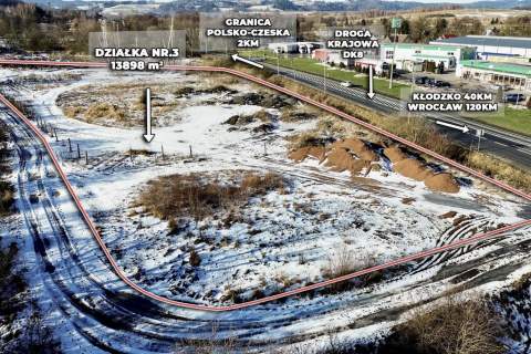 Inwestycyjna działka przy granicy PL CZ