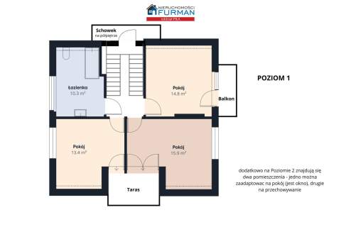 Dom funkcjonalny układ duża działka Gładyszewo