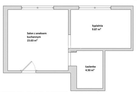 Mieszkanie w Miedzeszynie 30 m2 - 2 pokoje