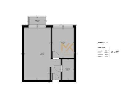 2 POKOJE 36m2/BALKON/MP/ZAMKNIĘTE OSIEDLE