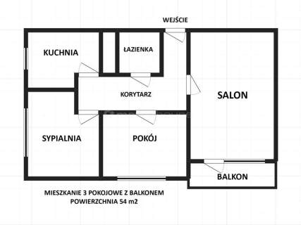 Mieszkanie 3 pokojowe z balkonem w niskim bloku.