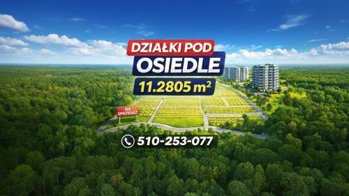 Działki inwestycyjne 11,28 ha pod osiedle Gmina Brochów, oko