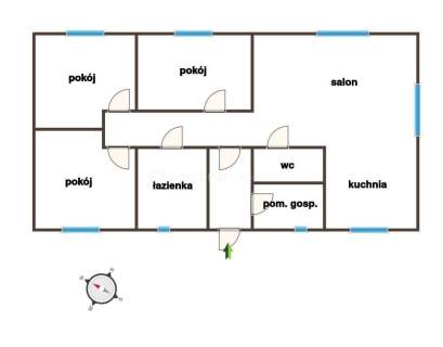 Parterowy dom Pabianice 3 sypialnie i salon 90m