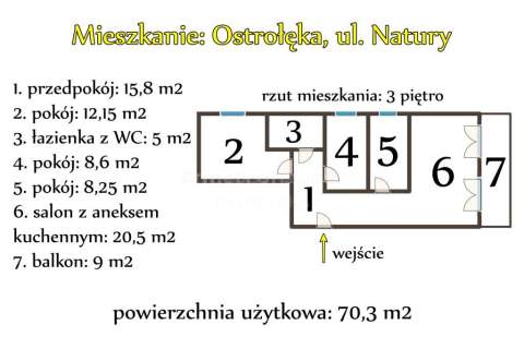 Słoneczny azyl przy ul. Natury - 70m2