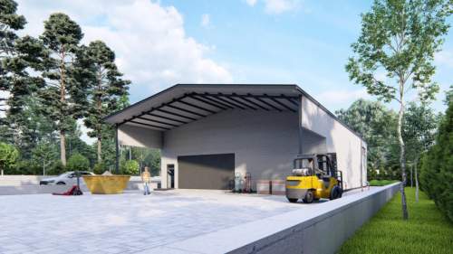 Gotowa baza pod firmę 1300 m2 wjazd TIR hala 380 m2 Dom