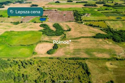 Działka z plażą nad jeziorem Narie