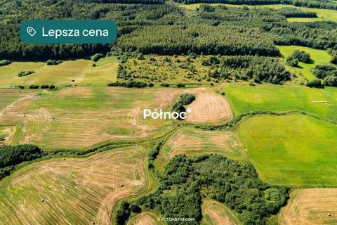 Działka z plażą nad jeziorem Narie