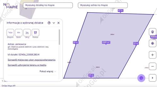 Działka RM 2009 m asfalt media Jenkowice
