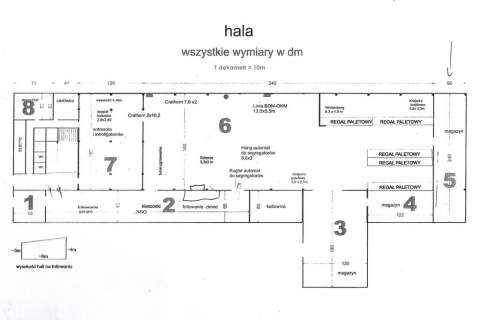 Hala o powierzchni 3000m2 w Cedrach Wielkich