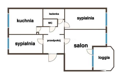 REZERWACJA 3 pokoje, balkon, 300 m od morza