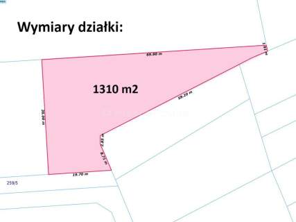 Działka budowlana w pięknym miejscu 1310 m2.