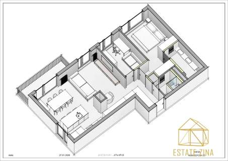 4-pokojowe 76,68 m2 balkon Noho Lindego 2