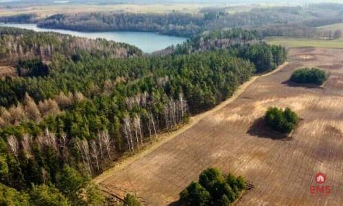 Mazury, jezioro Garbas, duża działka.