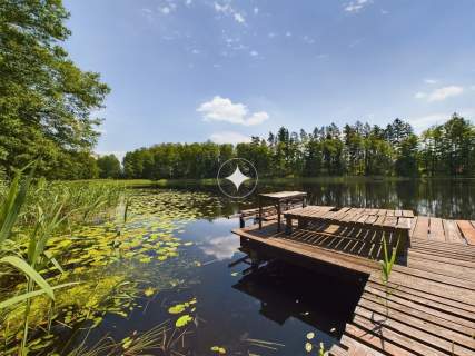 Dom z bala na działce 1,2 HA z linią brzegową