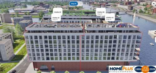 0%, 3 etap inwestycji - apartamentowiec nad Odrą