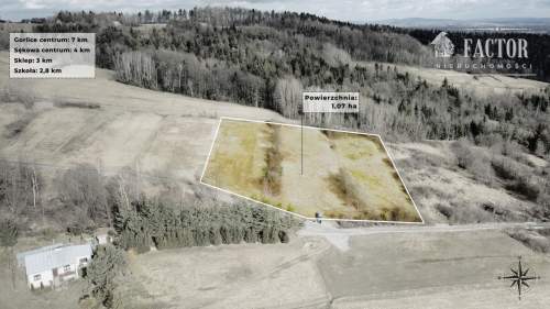 Działka budowlana 1,07 ha Siary, gm. Sękowa 1170S/2026