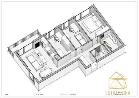4-pokojowe 76,68 m2 balkon Noho Lindego 2