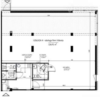 Narożny lokal 137,18 m2 oddany do użytku