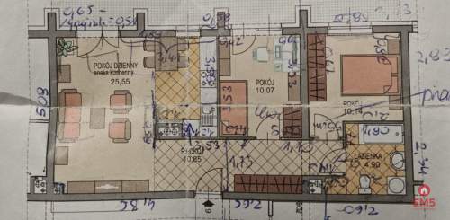 Apartament 3 pokoje z tarasem 40m2
