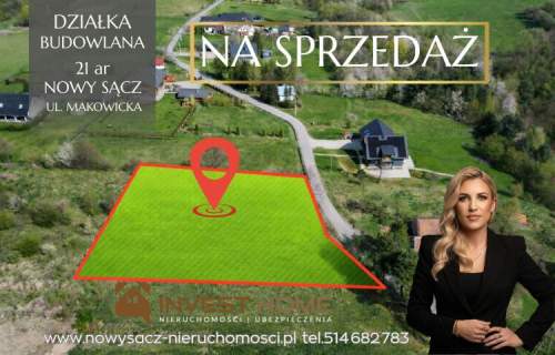 Działka budowlana na sprzedaż, 2100 m2, Nowy Sącz
