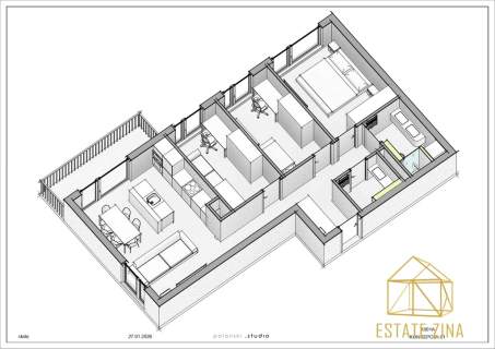 4-pokojowe 76,68 m2 balkon Noho Lindego 2