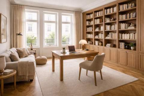 50 m2 salonu i tyle samo prywatnego tarasu na dachu kamienicy.