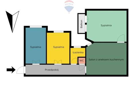90 m , 4 pokoje, Piotrkowska parking