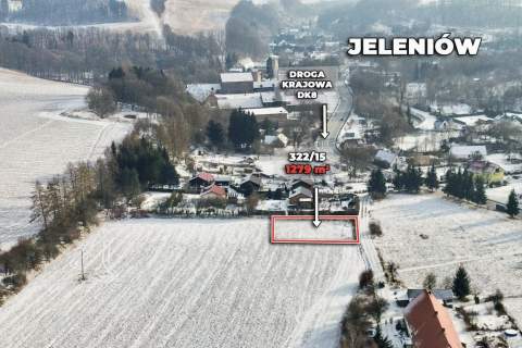 Działka budowlana z mediami, blisko DK8