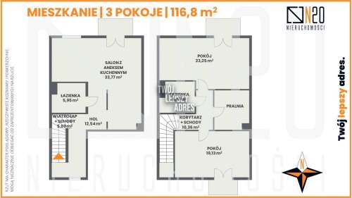 Wykończone mieszkanie 117 m2 w Wieliczce 3 pok.