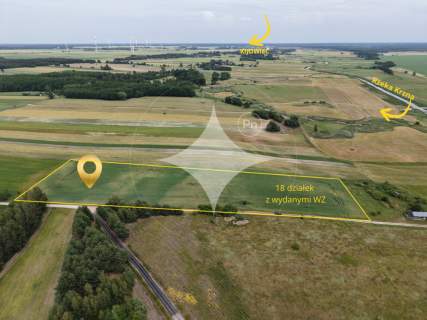 Działki z Warunkami Zabudowy w zakolu Krzny