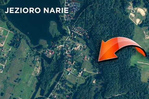 Działka 943 m 200 m od jeziora Kretowiny, las