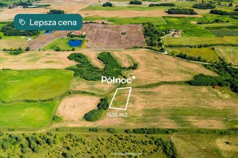 Działka z plażą nad jeziorem Narie