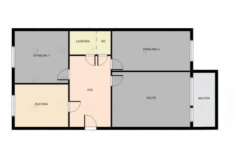 Bema, przestronne mieszkanie 3-pokojowe, 60 m2
