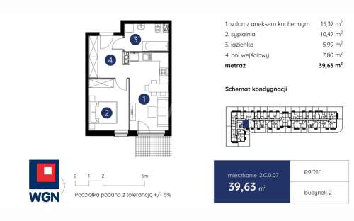 Mieszkanie na sprzedaż, 39,63 m2, Lublin