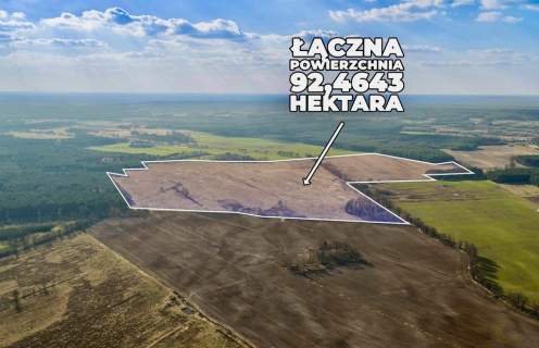 Działka rolna na sprzedaż aż 92,5 ha