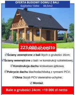 domy do wybudowania z bali i szkieletowe