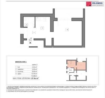 Skawina 1pok 26m2 239tyś