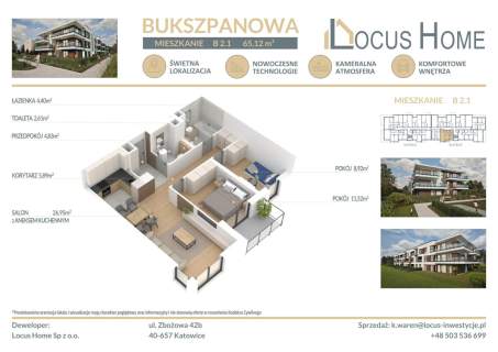 Nowoczesne mieszkanie 3-pokojowe z balkonem